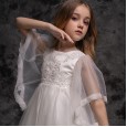 Girls' short-sleeved princess dress, large children's clothing, piano flower girl gauze dress, summer skirt