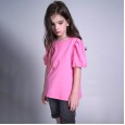 Children's five-point sleeve T-shirt girls' solid color shirts