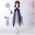 Children's Hanfu jacket skirt girls costume super fairy Chinese style clothing spring and summer new gradient dress