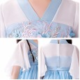 New girl summer dress cotton middle-aged boy Chinese style Han costume costume skirt mesh princess skirt