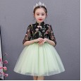 Girls summer dress new style small and medium-sized children's princess skirt fluffy mesh gauze skirt Chinese style girl dress