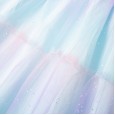 Summer new girl puffy princess skirt children's clothing gradient color sequined mesh sleeveless dress