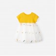 Summer new carrot embroidered mesh yarn girl dress children's clothing puffy mesh yarn princess dress