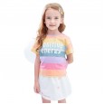 Summer new children's suit children's clothing rainbow short-sleeved T-shirt skirt girls suit