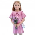 Summer new fresh and playful short-sleeved girl dress children's clothing letter printed POLOT shirt skirt