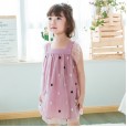 Summer new fluffy mesh yarn princess dress children's clothing star embroidered girl dress