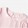 Spring new children's clothing children's T-shirt green fruit collar palace bubble sleeve love printing girls bottoming shirt