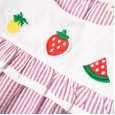Summer new sleeveless shirt children's clothing fungus lace lapel silver silk shiny fruit striped small shirt