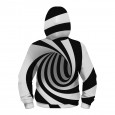 New best selling 3D angular digital printing children's hooded sweater large size loose zipper coat autumn and winter