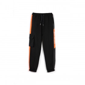 Little yellow duck spring and autumn women's personality fashion contrast color casual trousers street trend personality