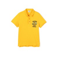 Little yellow duck summer middle-aged children's classic casual boys short-sleeved boys boys knitted lapel short T