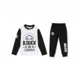 Little yellow duck children's clothing spring and autumn cartoon printing trend boy suit round neck pullover sweater suit