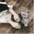Transparent wedge slippers female high-heeled sponge cake waterproof platform high-heeled sandals 888-2