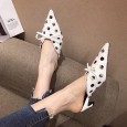 Baotou Muller shoes bowknot half slippers wear fashion tassel women's shoes new OL single shoes