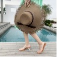 Roman transparent PVC slippers ball crystal with simple word design fashion wild sandals 707-1