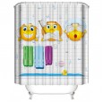 Cat hippo polyester waterproof digital printing shower curtain