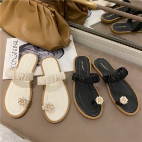 Summer new flat bottom student wild fairy style vacation clip toe beach shoes tide 05-10