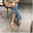 Summer new flat bottom student wild fairy style vacation clip toe beach shoes tide 05-10