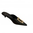 Spring and summer fashion metal buckle wild fine with OL female tide Baotou half drag 308-21