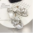 Slippers women's summer new women's shoes fashion marble pattern flat bottom shape outer wear female sandals tide