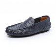 Spring and autumn new top layer leather peas shoes casual trend men's shoes large size men's shoes 44 45 yards
