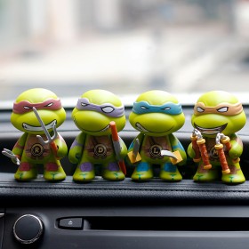 4 Q version of Ninja Turtles car decoration creative car jewelry can do hands decoration toy model doll