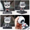 Flocking Shiba Inu shaking head doll car decoration mobile phone seat car interior creative creative cute car dog car jewelry