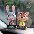 Cartoon rabbit fox shaking his head doll car decoration cute creative car doll car accessories