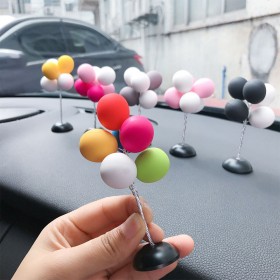 Car Decoration Creative Pink Car Instrument Panel Decoration Confession Balloon 3D Decoration