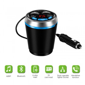 The new cup holder multi-function car charger car Bluetooth Bluetooth fm transmitter car MP3
