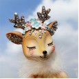Creative car decoration, cute male and female deer doll, car decoration, cartoon decoration for car interior