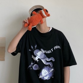 The new summer t-shirt boy trend loose wild style short sleeve tide brand