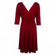 Hot pleated deep V-neck fashion party evening dress maternity dress breastfeeding dress