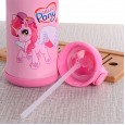 New children's vacuum flask with straw kettle stainless steel creative water cup vacuum insulation cup to send cup cover