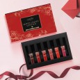 6PC/Set Lip Gloss Lip stick Matte Waterproof Long Lasting Nude Glitter Shimmer Lipstick Women Fashion Makeup Gift 