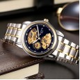 Wallace watch double-sided hollow automatic mechanical watch business luminous belt men's watch casual waterproof watch