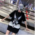 Cartoon sequins short-sleeved t-shirt women's tide spring new loose jacket foreign style bottoming shirt