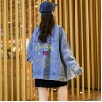 Loose plus size denim short jacket female autumn new small fragrance style wild shirt tide