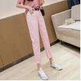 Pants female new summer thin and light straight straight loose super fire cec was thin wild purple jeans tide