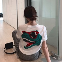 White short-sleeved T-shirt female summer new wave of super fire cotton t-shirt loose shirt