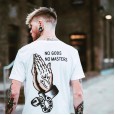 Tide brand hip-hop print #pure cotton short-sleeved couple round neck T-shirt tattoo