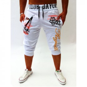 Hot sale autumn new men's cropped trousers sail sail digital printing fashion casual sports pants