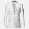 Men's casual suit jacket business solid color two-button single-piece suit jacket men's suit jacket large size