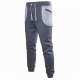 Casual trousers men's autumn and winter new men's blue plus size casual sports hip-hop pants men