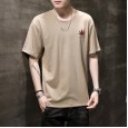 Summer new hooded short-sleeved men's tide brand jacket loose young students handsome T-shirt