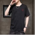 Summer new hooded short-sleeved men's tide brand jacket loose young students handsome T-shirt