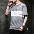 Summer new short-sleeved cotton t-shirt men's trend summer tide brand loose youth popular
