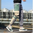 Spring new overalls men's casual pants loose sports harem pants burst