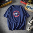 Short-sleeved t-shirt male large size five-point sleeve male loose seven-point sleeve youth popular comfortable fashion