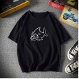 Short-sleeved t-shirt men's plus size five-point sleeve men's loose youth popular comfortable fashion printing